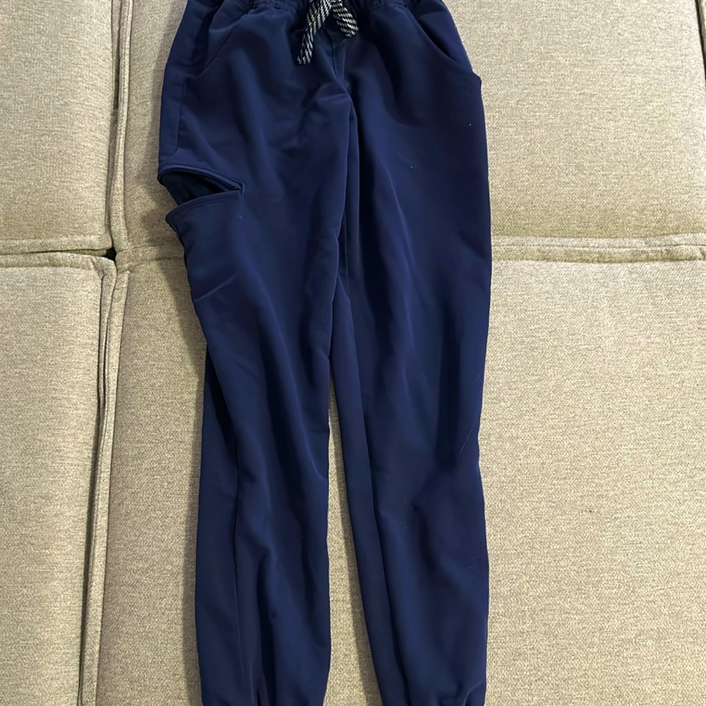 Jaanuu Scrub Pants Joggers, size XXS PETITE, Navy